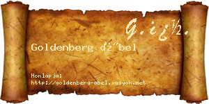 Goldenberg Ábel névjegykártya